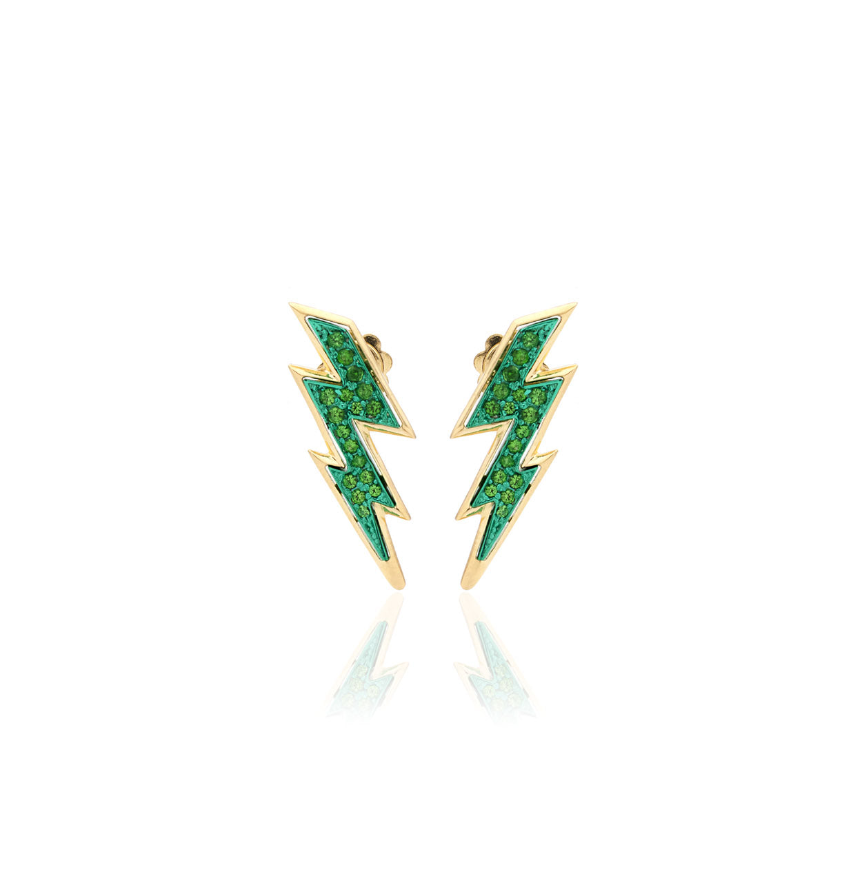 "FULMINI" - 18KT YELLOW GOLD/ TSAVORITE - SMALL