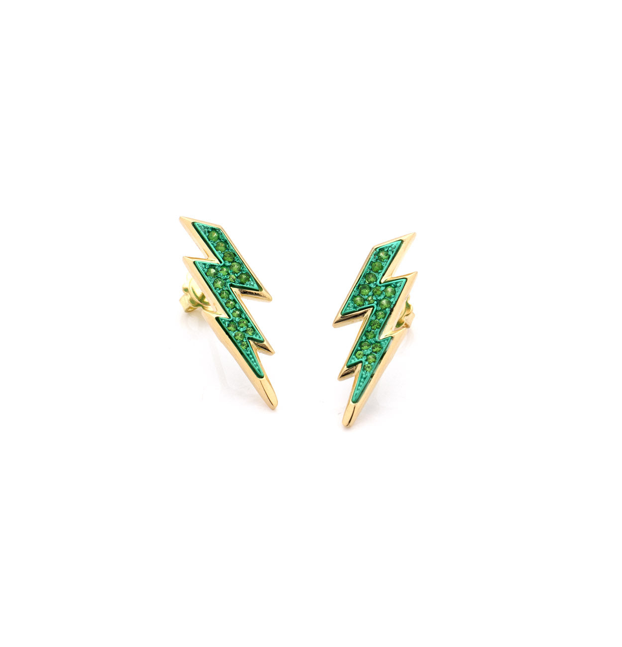 "FULMINI" - 18KT YELLOW GOLD/ TSAVORITE - SMALL