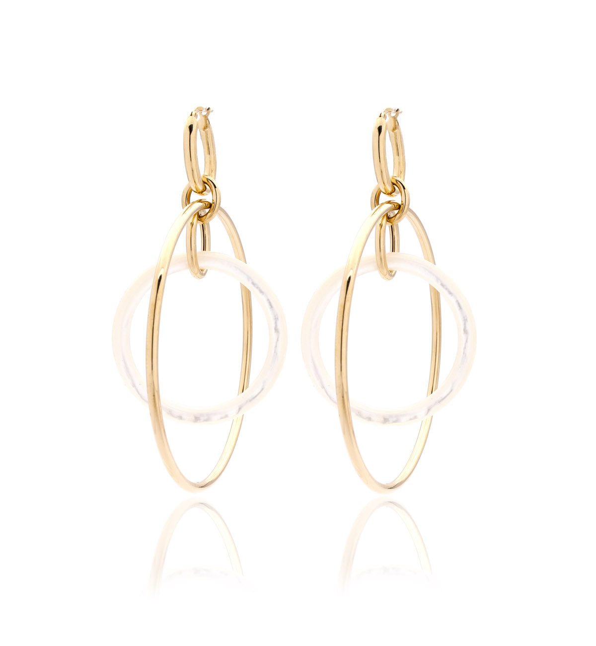 "ORBITE" - 18KT YELLOW GOLD - MOTHER OF PEARL LINKS LARGE