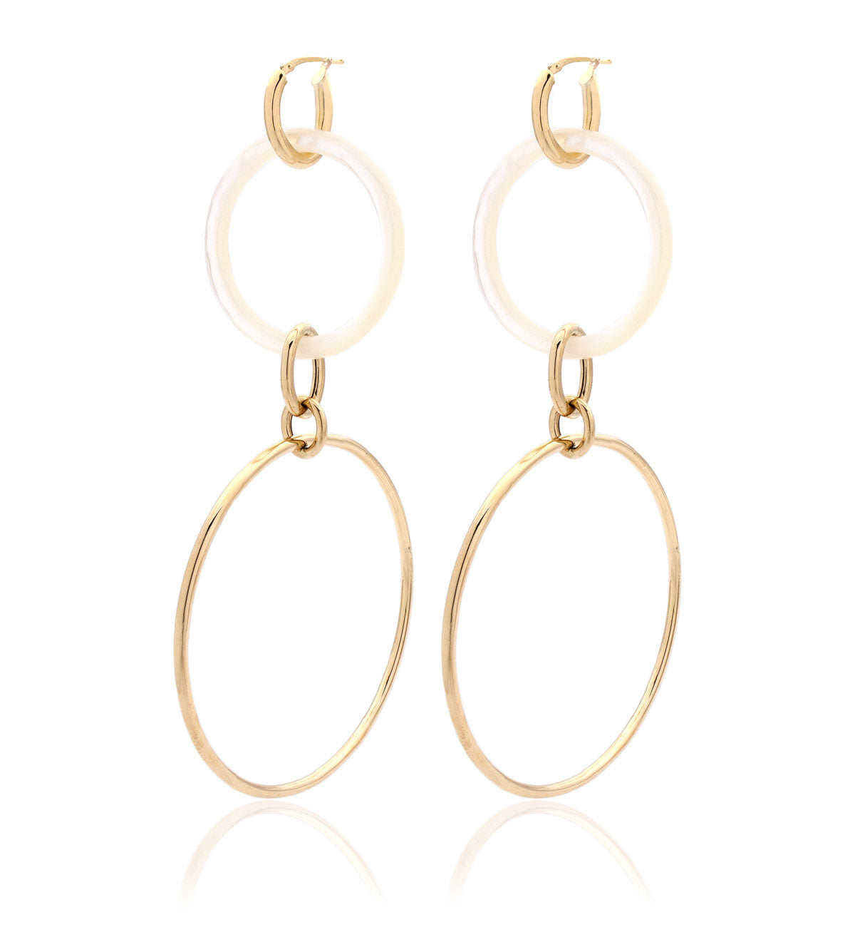 "ORBITE" - 18KT YELLOW GOLD - MOTHER OF PEARL LINKS LARGE