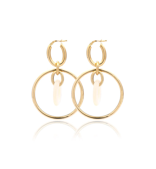 "ORBITE" - ORO GIALLO 18KT - LINKS IN MADRE PERLA