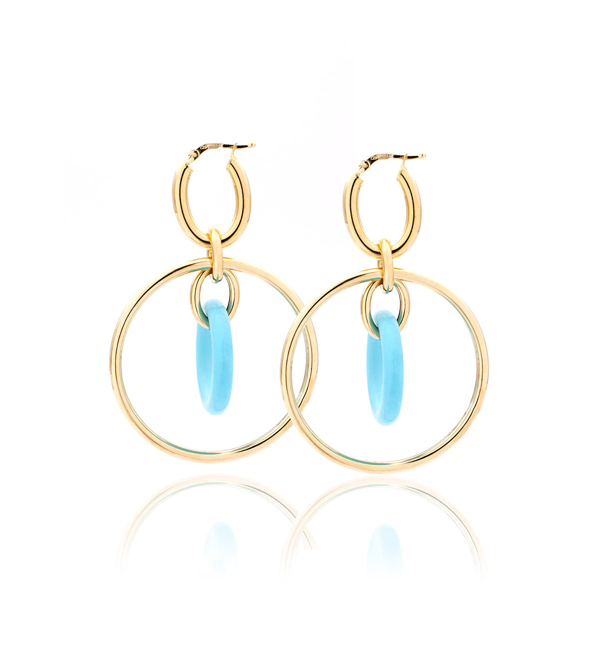 "ORBITE" - 18KT YELLOW GOLD - TURQUOISE LINKS