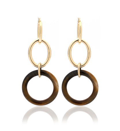 COLLEZIONE MAMA, ORO GIALLO 18KT - TIGER EYE - GRANDI
