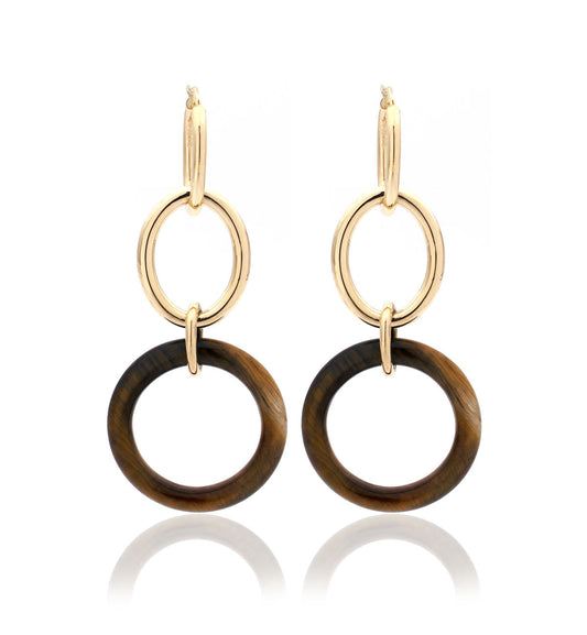 COLLEZIONE MAMA, ORO GIALLO 18KT - TIGER EYE - GRANDI