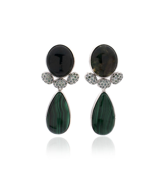 "GREEN REFLECTIONS" - 18KT WHITE GOLD - GREEN DIAMONDS
