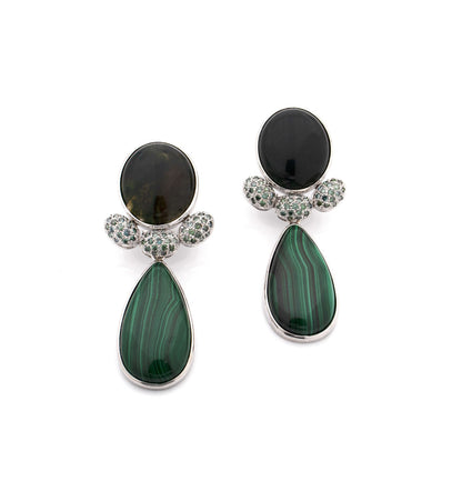 "RIFLESSI VERDI" - ORO BIANCO 18KT - DIAMANTI VERDI