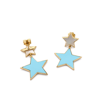 "STELLINA" - ORO GIALLO 18KT/TURCHESE E MADREPERLA