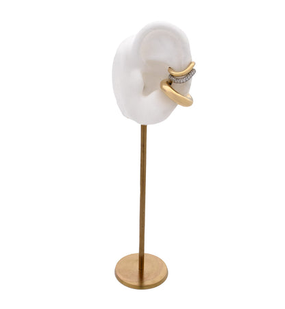 "MARJ" - EAR CUFFS - ORO BIANCO 18KT - DIAMANTI BIANCHI