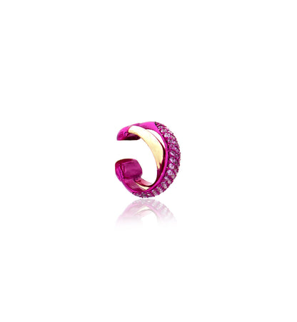 "MARJ" - EAR CUFFS - ORO 18KT - ZAFFIRI ROSA