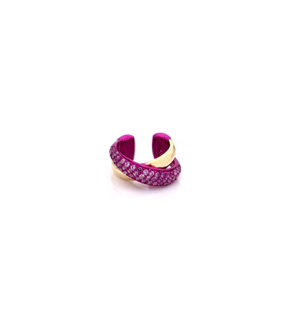 "MARJ" - EAR CUFFS - ORO 18KT - ZAFFIRI ROSA
