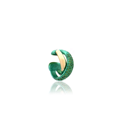 "MARJ" - EAR CUFFS - ORO 18KT - TSAVORITE