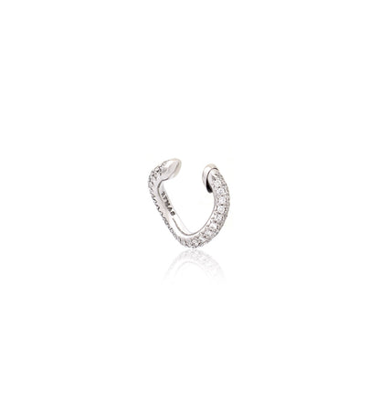 "MARJ" - EAR CUFFS - ORO BIANCO 18KT - DIAMANTI BIANCHI