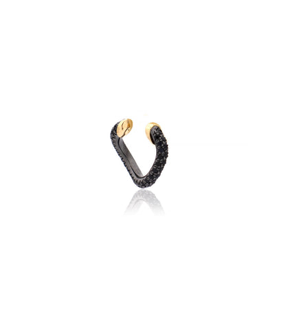 "MARJ" - EAR CUFFS - ORO 18KT - ZAFFIRI NERI
