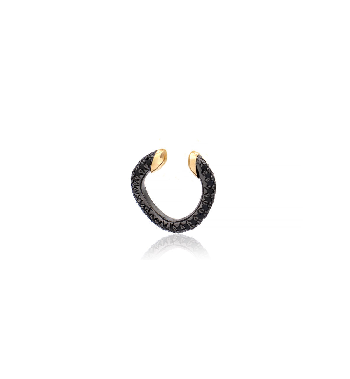 "MARJ" - EAR CUFFS - 18KT GOLD - BLACK SAPPHIRES