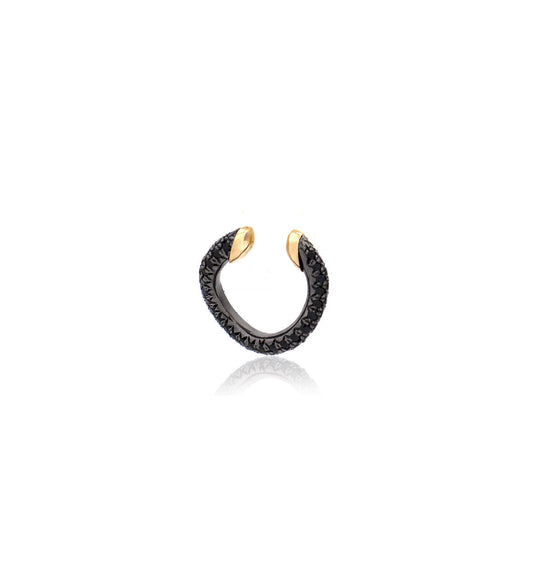 "MARJ" - EAR CUFFS - ORO 18KT - ZAFFIRI NERI