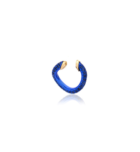 "MARJ" - EAR CUFFS - ORO 18KT - ZAFFIRI BLU