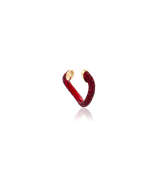 "MARJ" - EAR CUFFS - 18KT GOLD - RUBIES