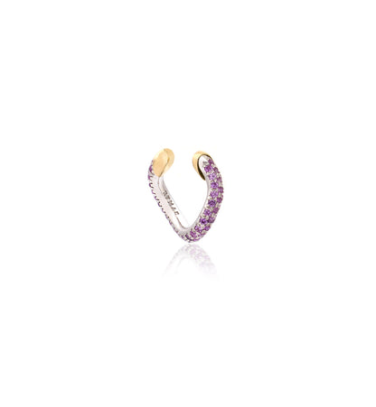 "MARJ" - EAR CUFFS - ORO 18KT - ZAFFIRI ROSA