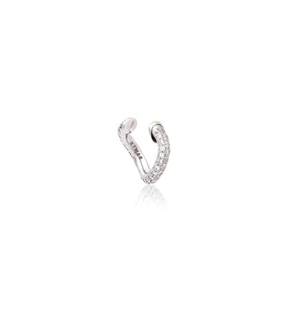 "MARJ" - EAR CUFFS - ORO BIANCO 18KT - DIAMANTI BIANCHI