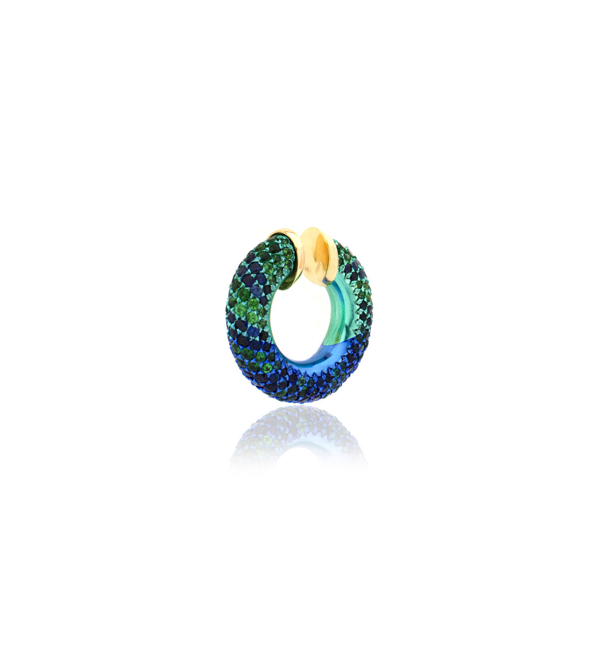 "MARJ" - EAR CUFFS - ORO 18KT - ZAFFIRI BLU - TSAVORITE