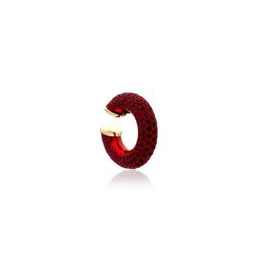 "MARJ" - EAR CUFFS - ORO 18KT - RUBINI