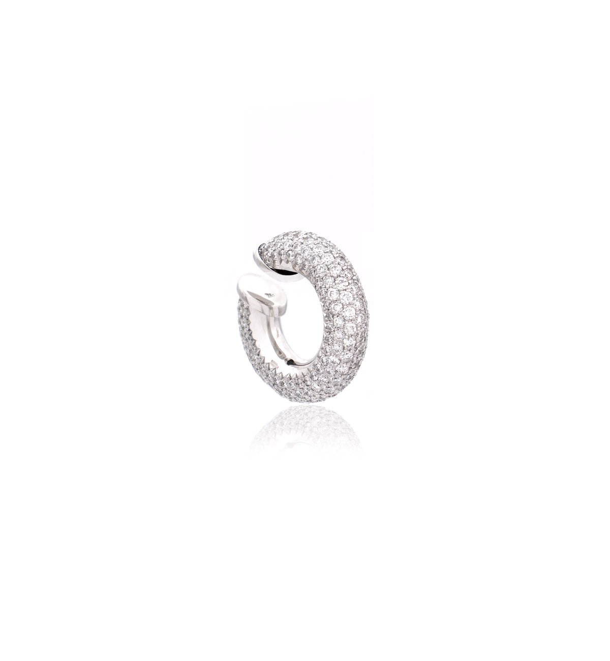 "MARJ" - EAR CUFFS - ORO BIANCO 18KT - DIAMANTI BIANCHI