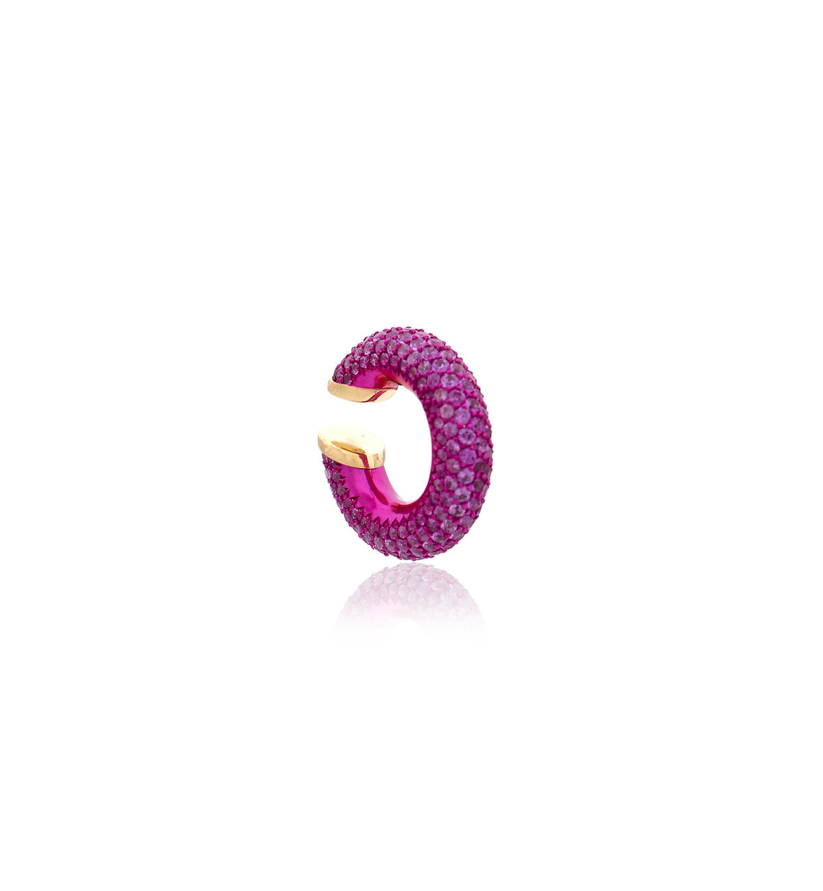 "MARJ" - EAR CUFFS - 18KT GOLD - PINK SAPPHIRES