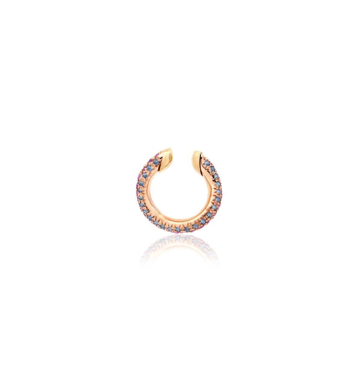"MARJ" - EAR CUFFS - ORO 18KT - ZAFFIRI ROSA E TOPAZI