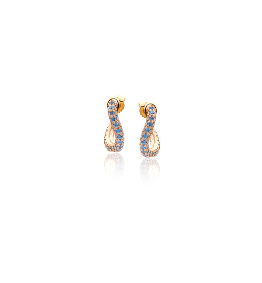COLLEZIONE WAVE - ORO 18KT - TOPAZI - ORECCHINI