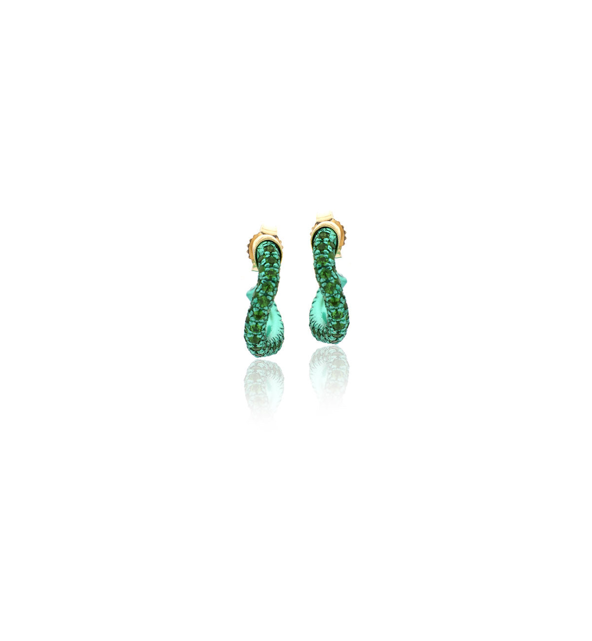 COLLEZIONE WAVE - ORO 18KT - TSAVORITE - ORECCHINI