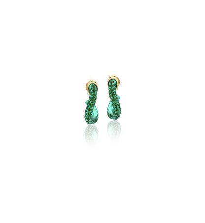 COLLEZIONE WAVE - ORO 18KT - TSAVORITE - ORECCHINI