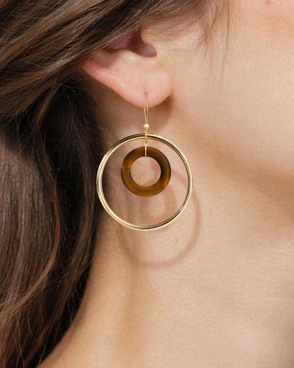 "أوربيت كابري" - ذهب أصفر عيار 18 قيراط - وصلات من عين النمر