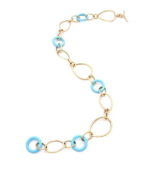 COLLEZIONE STELLA COLLANA ORO 18KT - TURCHESE