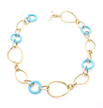 COLLEZIONE STELLA COLLANA ORO 18KT - TURCHESE