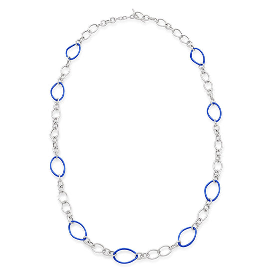 STELLA COLLECTION STERLING SILVER NECKLACE - COBALT BLUE