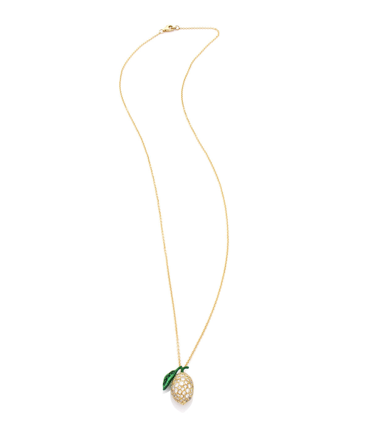 "LOVE LEMONS" - 18KT GOLD - WHITE DIAMONDS - NECKLACE - SMALL