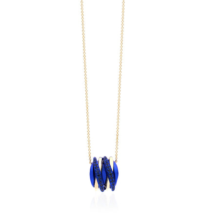 "LIZZY" - ORO 18KT - COLLANA - ZAFFIRI BLU