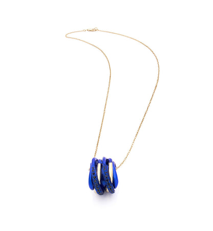 "LIZZY" - ORO 18KT - COLLANA - ZAFFIRI BLU