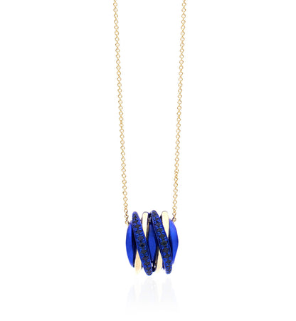 "LIZZY" - ORO 18KT - COLLANA - ZAFFIRI BLU
