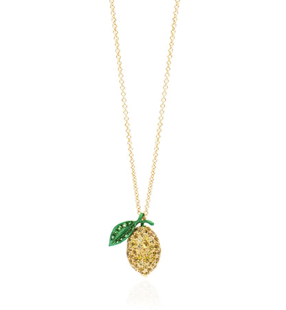 "LOVE LEMONS" - ORO 18KT - ZAFFIRI GIALLI - COLLANA - PICCOLO