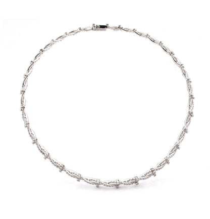 "ABBRACCIO DI LUCE" - ORO BIANCO 18KT E DIAMANTI BIANCHI