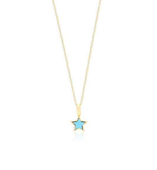 "STELLINA" - 18KT YELLOW GOLD/ TURQUOISE - SMALL