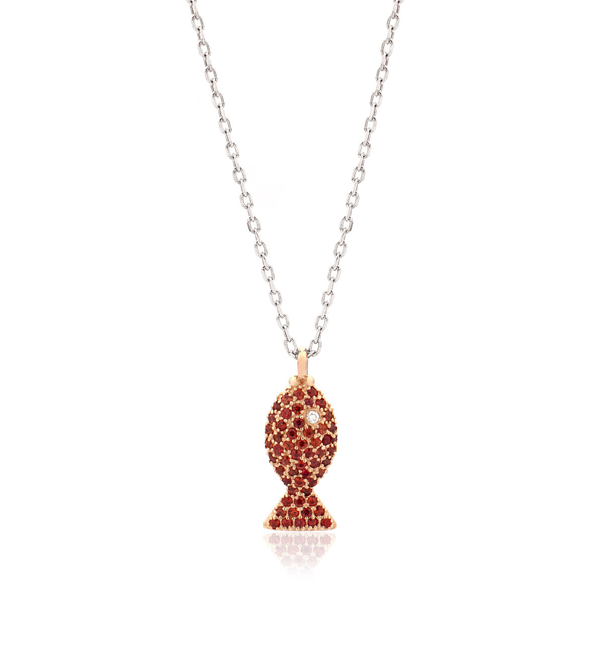 "PESCIOLINI" - STERLING SILVER AND ORANGE SAPPHIRES