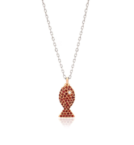 "PESCIOLINI" - STERLING SILVER AND ORANGE SAPPHIRES
