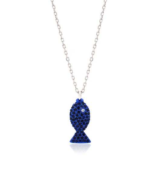 "PESCIOLINI" - STERLING SILVER AND BLUE SAPPHIRES