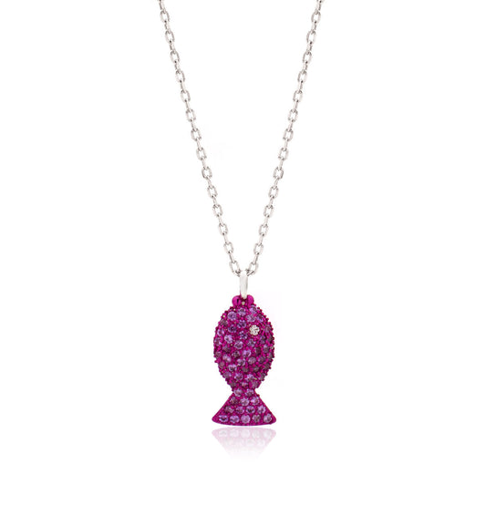 "PESCIOLINI" - STERLING SILVER AND PINK SAPPHIRES