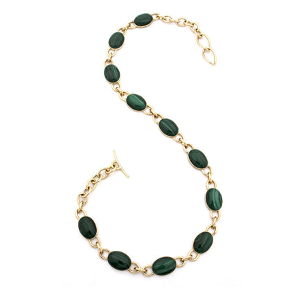 "MARISA" - ORO GIALLO 18KT E MALACHITE
