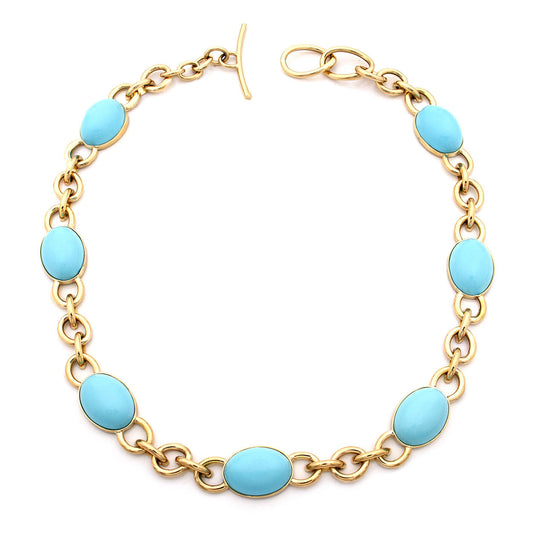 "MARISA" - 18KT YELLOW GOLD AND TURQUOISE