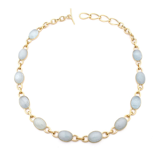 "MARISA" - 18KT YELLOW GOLD AND AQUAMARINE