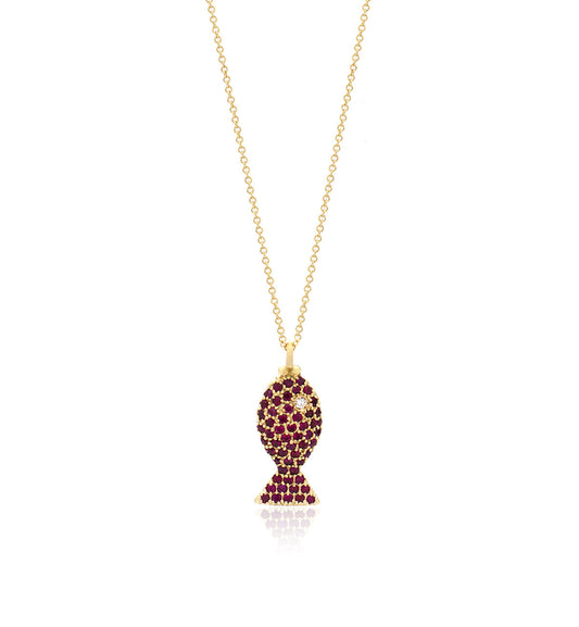 "PESCIOLINI" - 18KT GOLD AND RUBIES